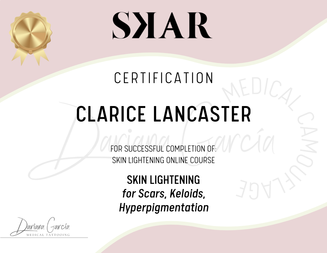 Skin Camouflage Ink Set (6 bottles) + Online Training, Ink Mixing Guide & Certificate